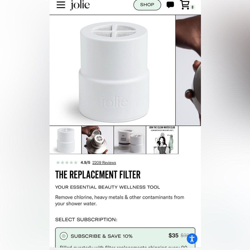 Jolie showerhead Replacement Filter